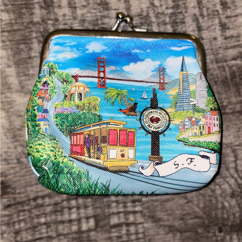 NWOT Colorful San Francisco Coin Purse